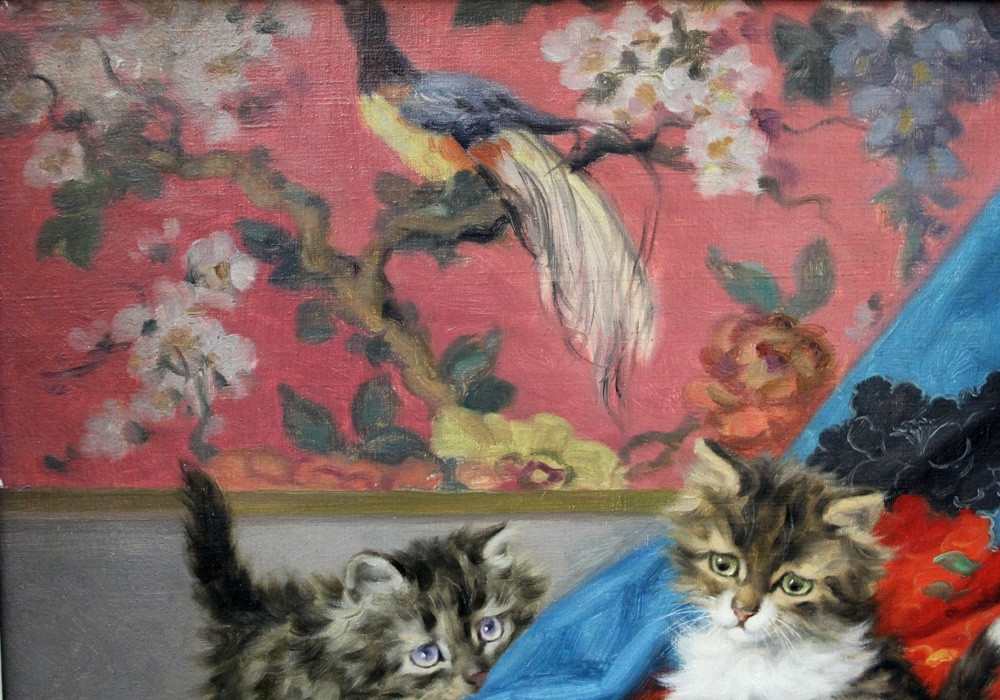 Chat et 3 chatons par Daniel Merlin (Français, 1861 - 1933)-photo-3