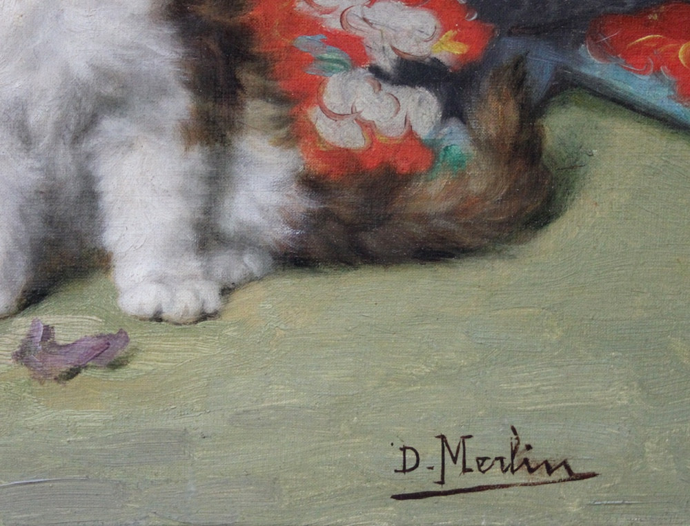 Chat et 3 chatons par Daniel Merlin (Français, 1861 - 1933)-photo-5
