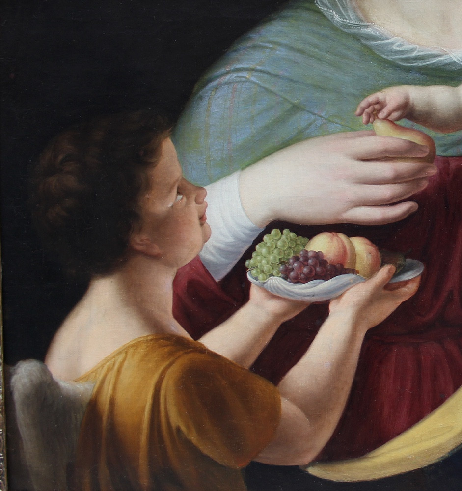 Virgin And Child With Angel, By A German Or Italian Painter, Late 18th Century-photo-4