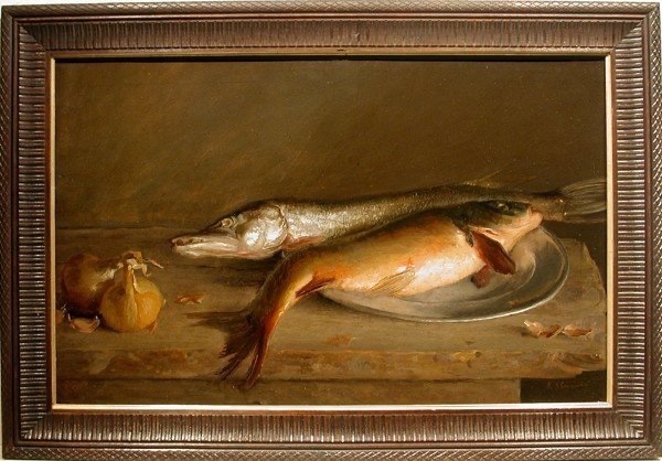 Still Life With Fish By Bohuslav Slansky (czech, 1900 -?)