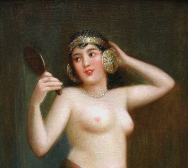 Oriental Nude By Josef Bino (czech 1881 - 1947)-photo-3