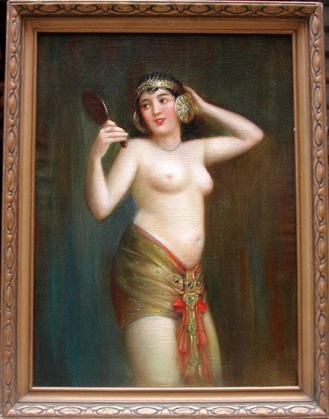 Oriental Nude By Josef Bino (czech 1881 - 1947)-photo-1