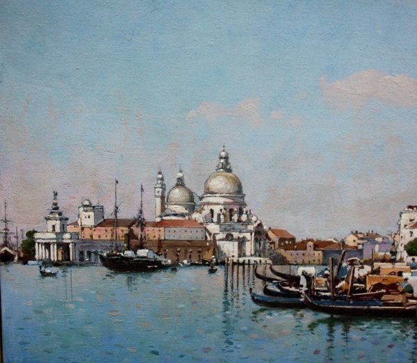 Venise, Vue De La Place Saint-marc Par Joszef Herczeg (hongrois, Né En 1958)-photo-4