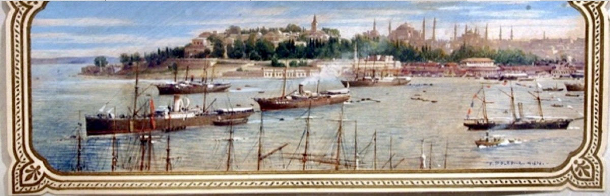 5 Views Of Istanbul By Franz Poledne (austrian 1873-1932), Original Watercolours-photo-4