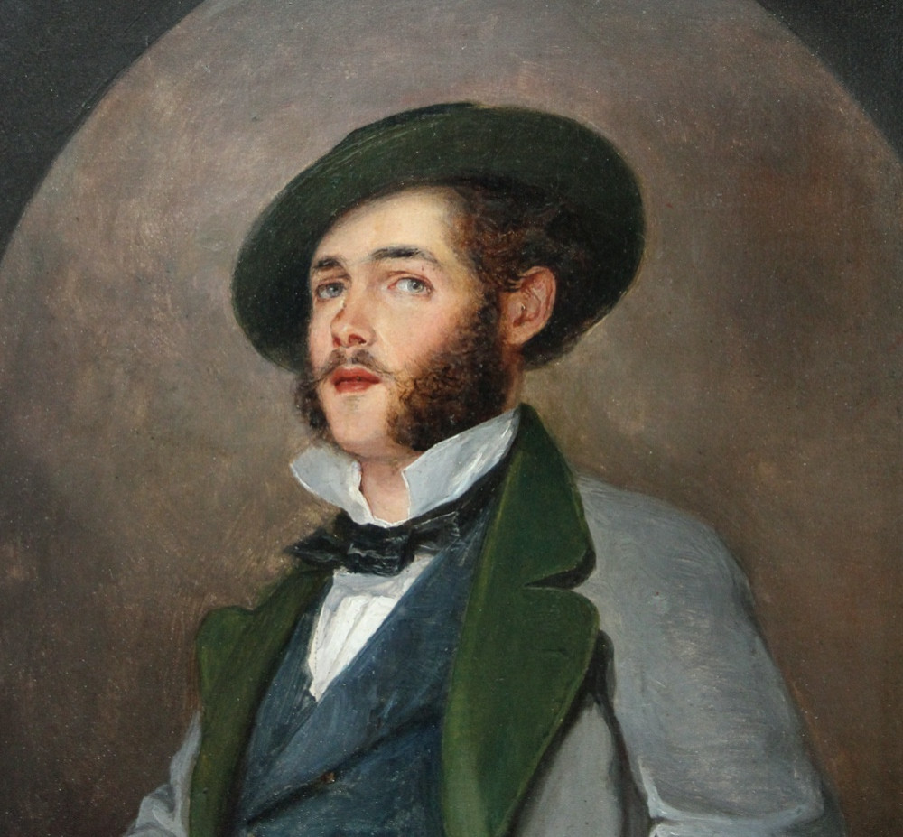 Portrait d'un jeune homme par un portraitiste français ou italien, début du XIXe siècle-photo-3