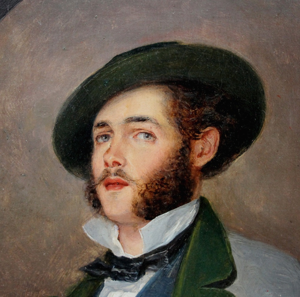 Portrait d'un jeune homme par un portraitiste français ou italien, début du XIXe siècle-photo-4