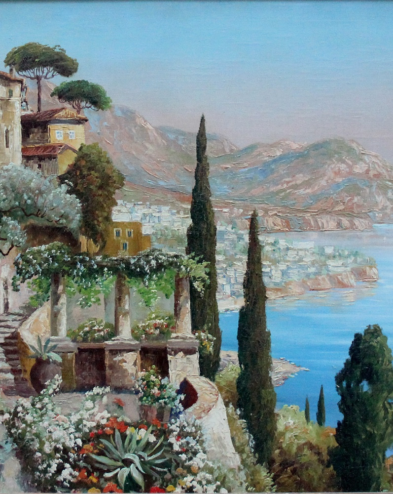 Vue de la côte de Sorrente par Alois Arnegger (1879-1967)-photo-3