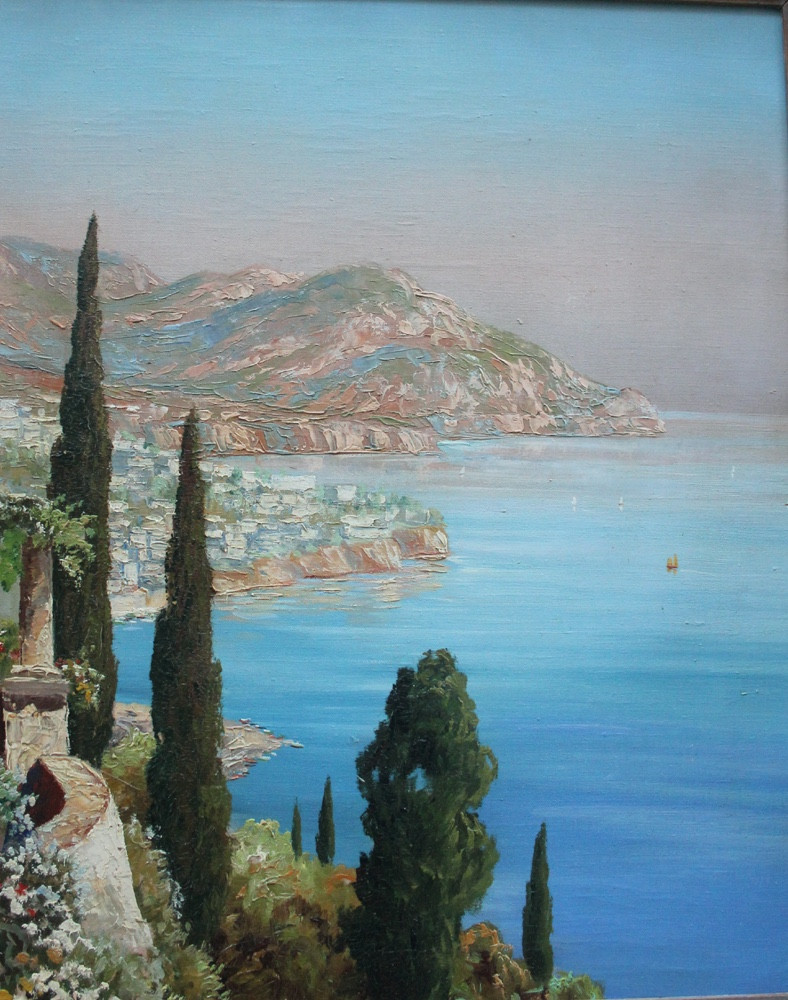 Vue de la côte de Sorrente par Alois Arnegger (1879-1967)-photo-1
