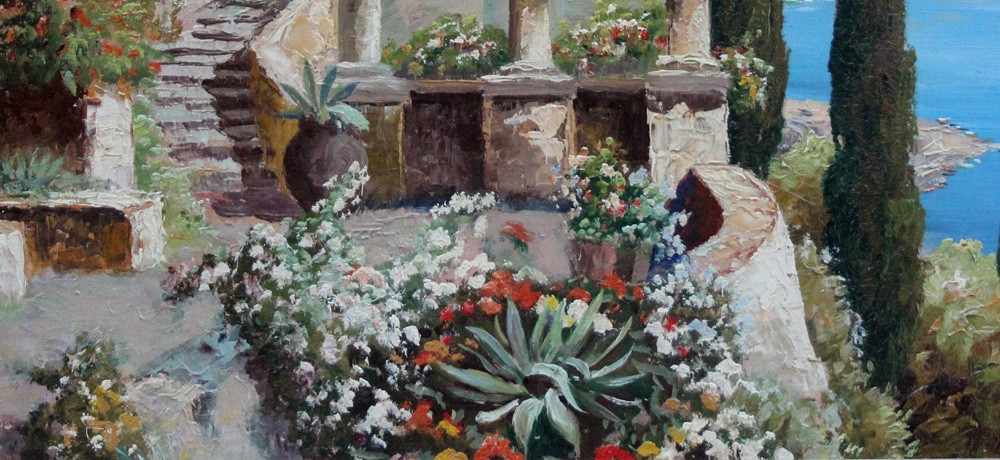 Vue de la côte de Sorrente par Alois Arnegger (1879-1967)-photo-5