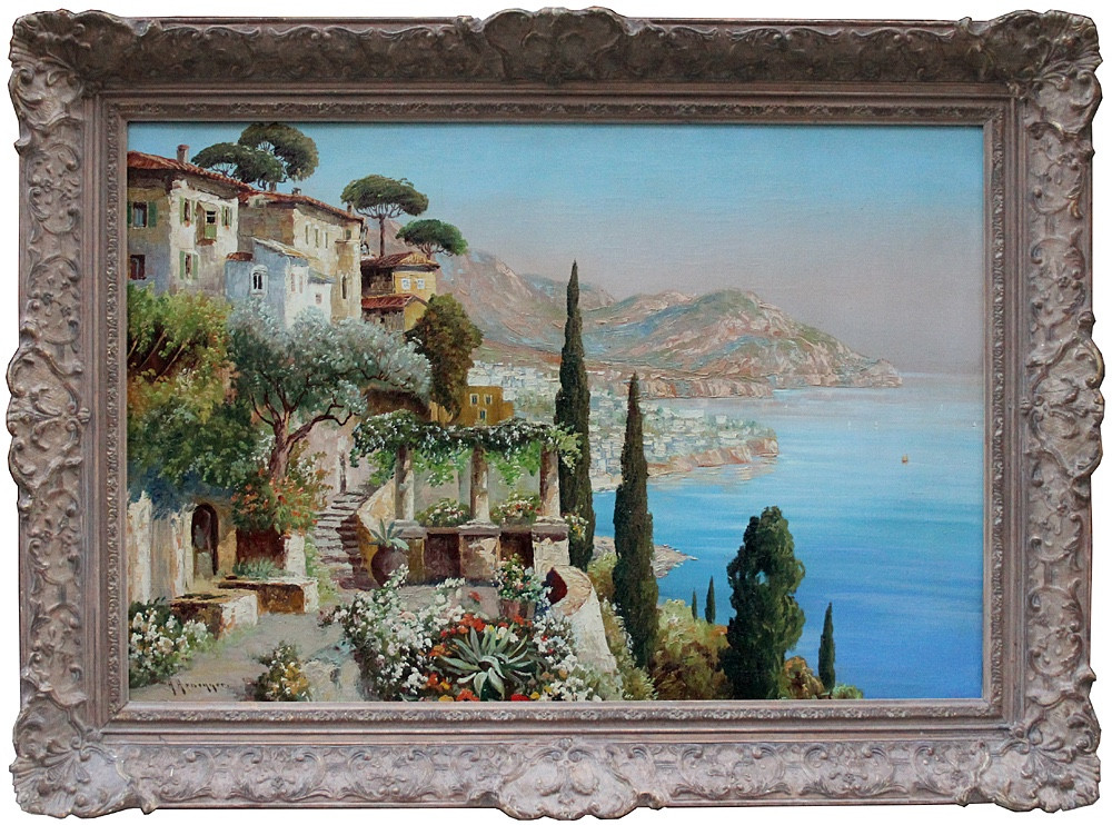 Vue de la côte de Sorrente par Alois Arnegger (1879-1967)
