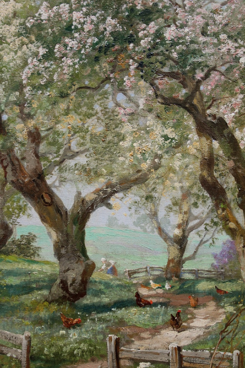 Spring In The Village By Alois Arnegger (1879-1967)-photo-4