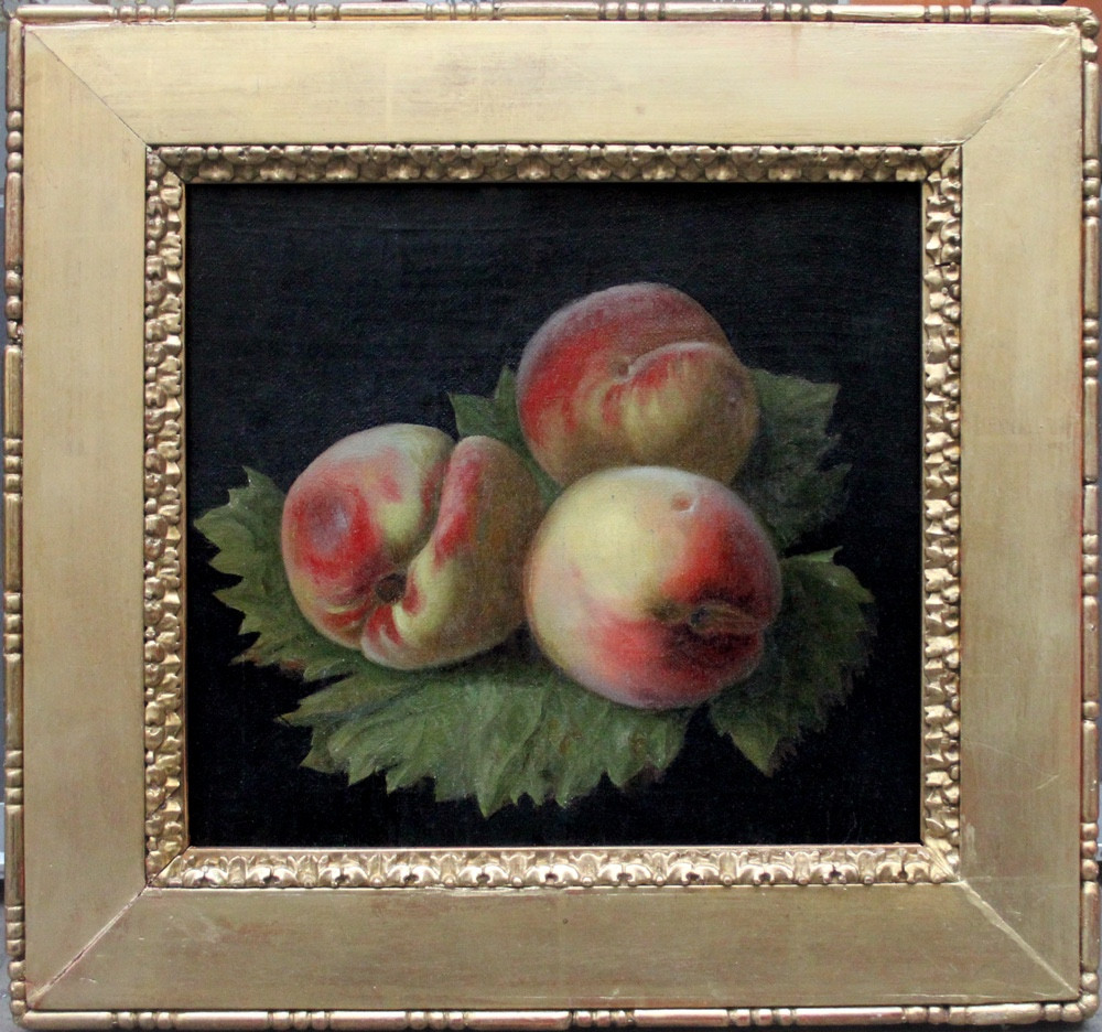 Oil Study Of Peaches By A Still-life Painter, Mid-19th Century