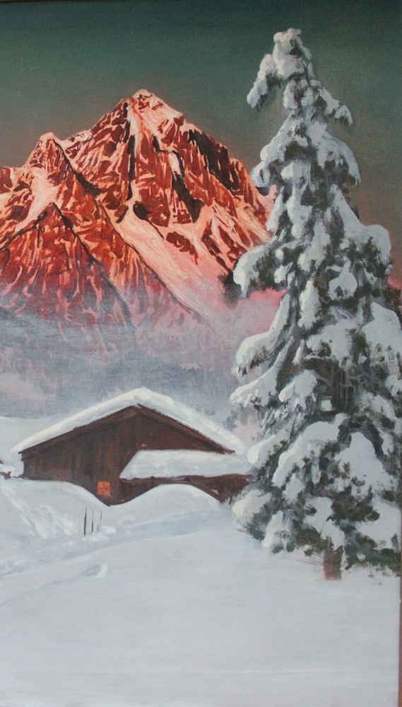 Hiver dans les Alpes autrichiennes par Hans Barma-Smetlak (Autrichien, né en 1903)-photo-1