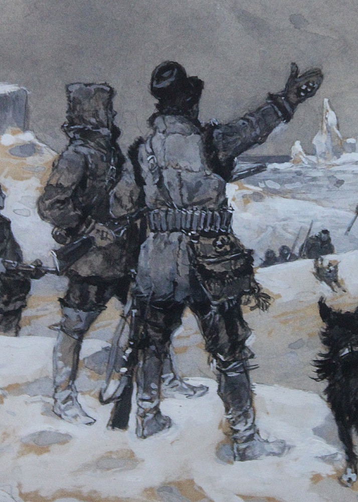 Episode From A Polar Expedition By Otto Gerlach (1862 Leipzig - 1908 Tehran)-photo-3