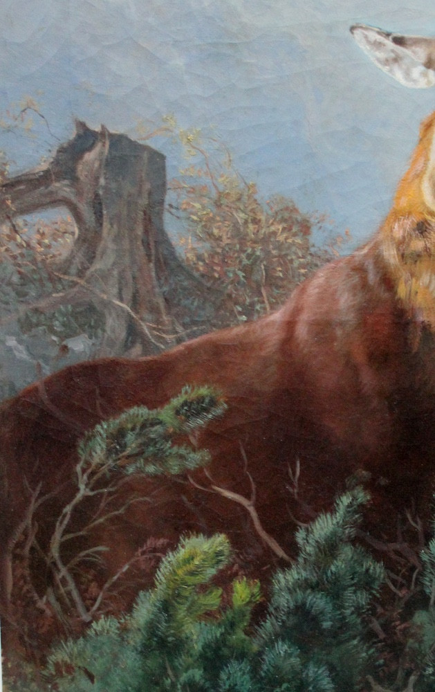 Monumental Hunting Painting “the Monarch Of The Glen” By Anton Schrödl (austrian 1823-1906)-photo-4