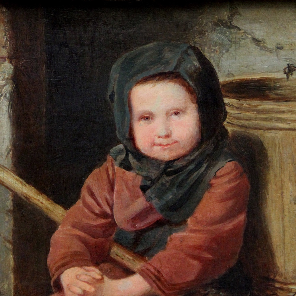 Little Helper By Hermann Pistor (german, 1832-after 1866 Berlin)-photo-4