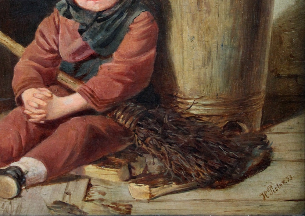 Little Helper By Hermann Pistor (german, 1832-after 1866 Berlin)-photo-5