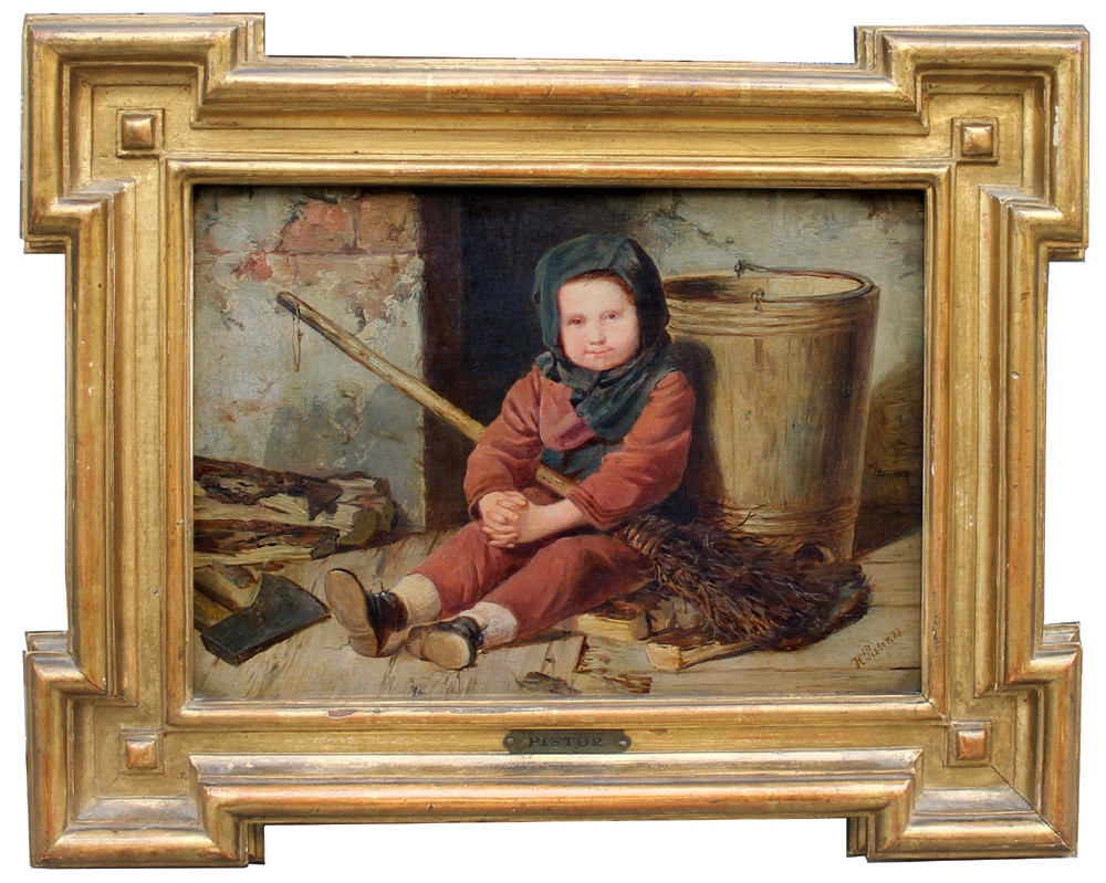 Little Helper By Hermann Pistor (german, 1832-after 1866 Berlin)