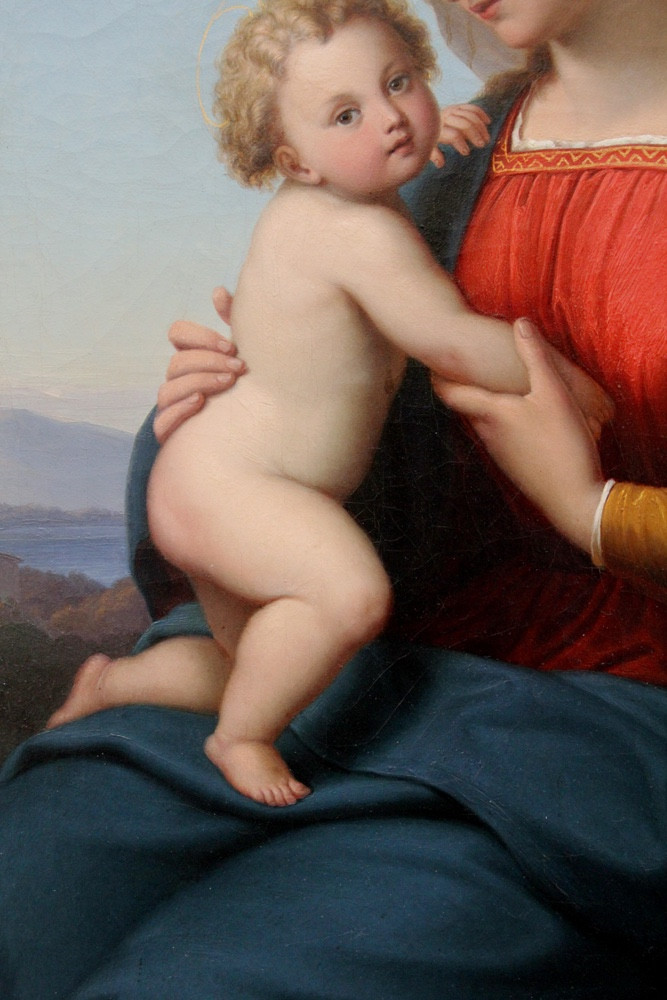 Vierge à l'Enfant par Hugo Barthelme (1822 Eusenhausen - 1895 Munich)-photo-2