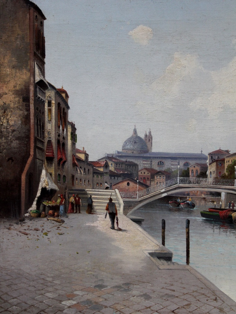 Giudecca Canal With A View Of The Santa Maria Del Rosario Church In Venice By Karl Kaufmann -photo-3