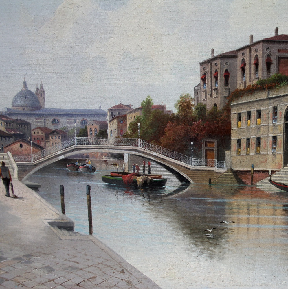 Giudecca Canal With A View Of The Santa Maria Del Rosario Church In Venice By Karl Kaufmann -photo-2