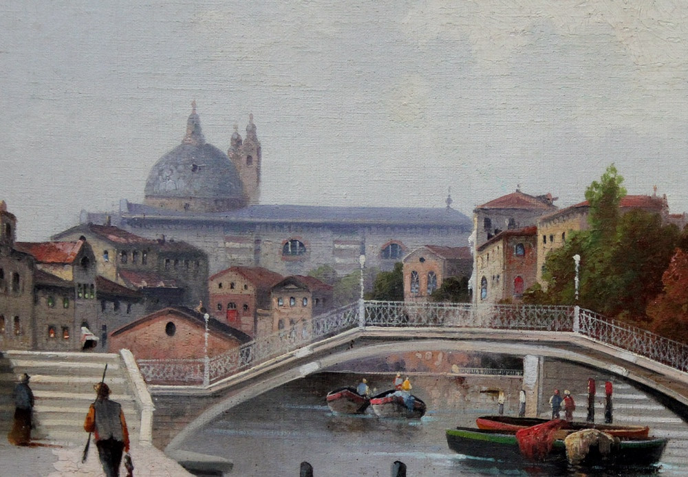 Giudecca Canal With A View Of The Santa Maria Del Rosario Church In Venice By Karl Kaufmann -photo-3