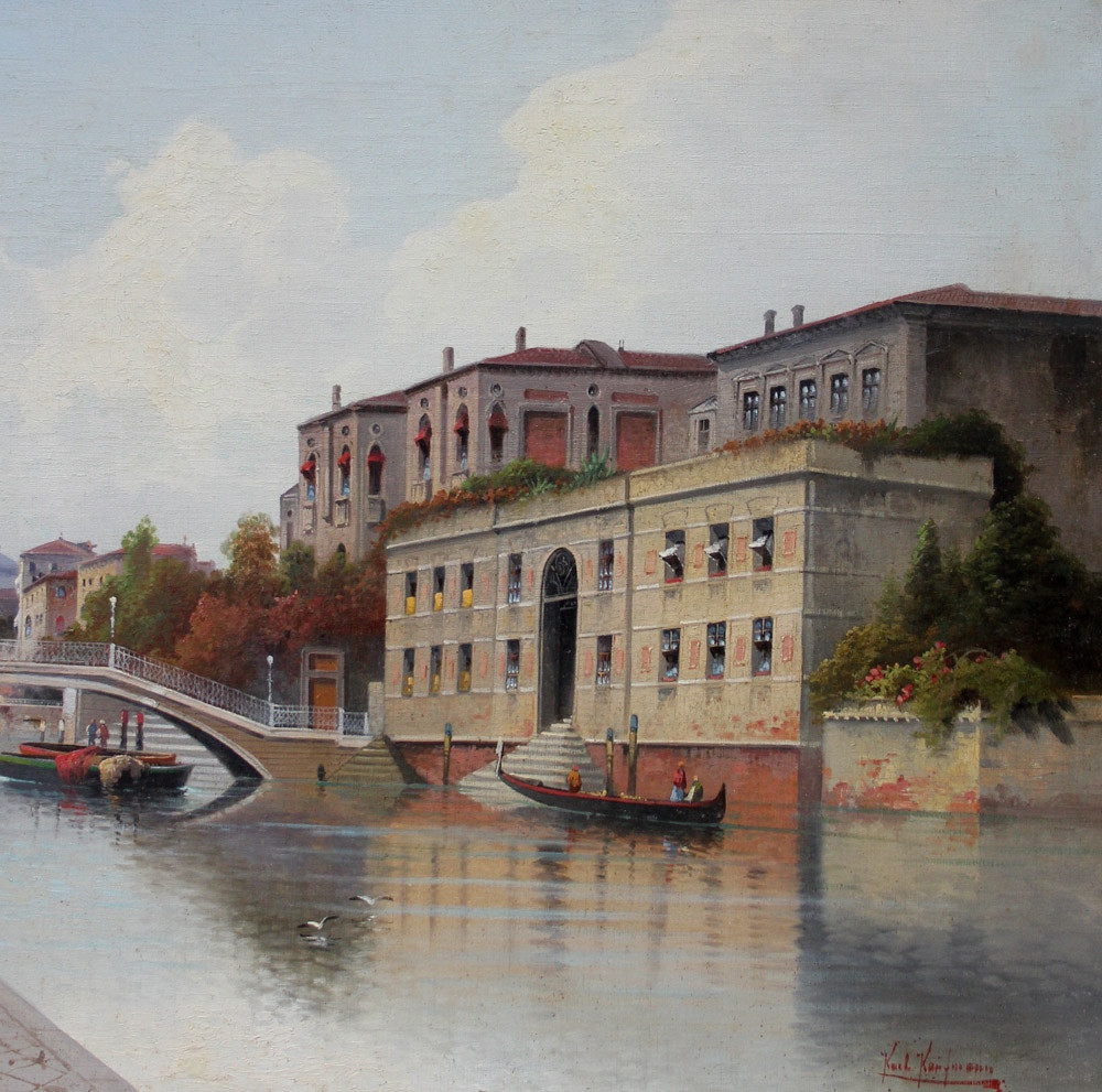 Giudecca Canal With A View Of The Santa Maria Del Rosario Church In Venice By Karl Kaufmann -photo-4