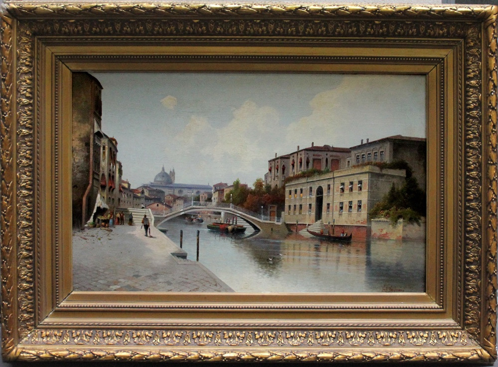 Giudecca Canal With A View Of The Santa Maria Del Rosario Church In Venice By Karl Kaufmann 