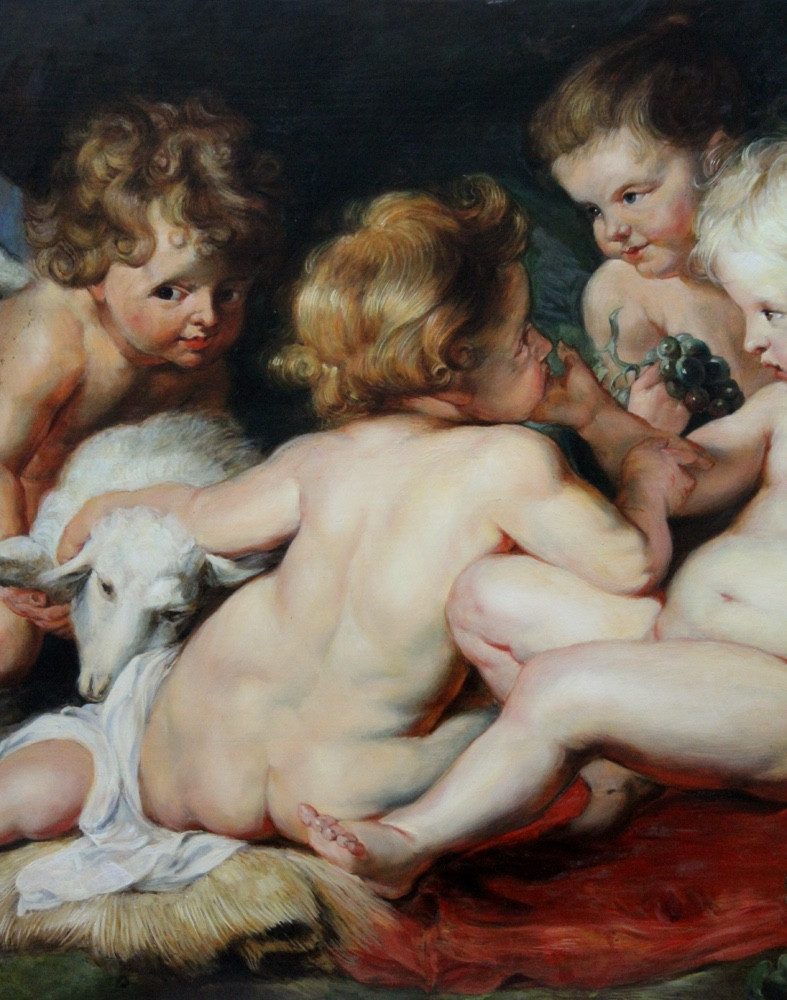 Le Christ et Jean-Baptiste enfants et deux anges, d'après Pierre Paul Rubens et Franz Snyders-photo-2