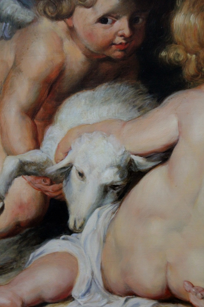 Le Christ et Jean-Baptiste enfants et deux anges, d'après Pierre Paul Rubens et Franz Snyders-photo-3