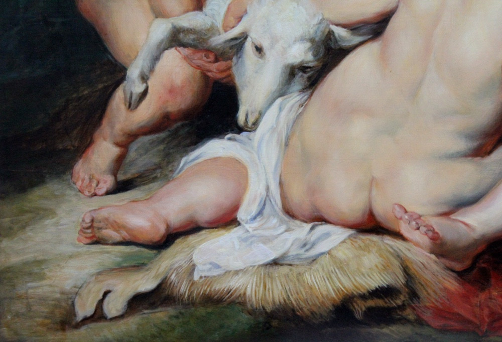 Le Christ et Jean-Baptiste enfants et deux anges, d'après Pierre Paul Rubens et Franz Snyders-photo-5