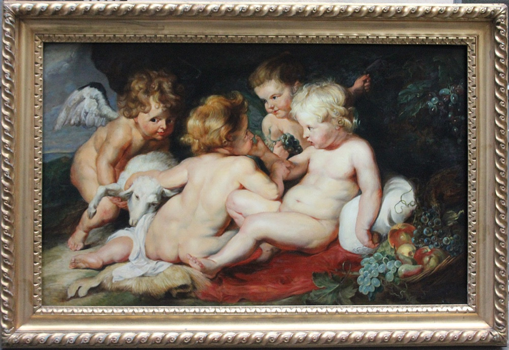 Le Christ et Jean-Baptiste enfants et deux anges, d'après Pierre Paul Rubens et Franz Snyders
