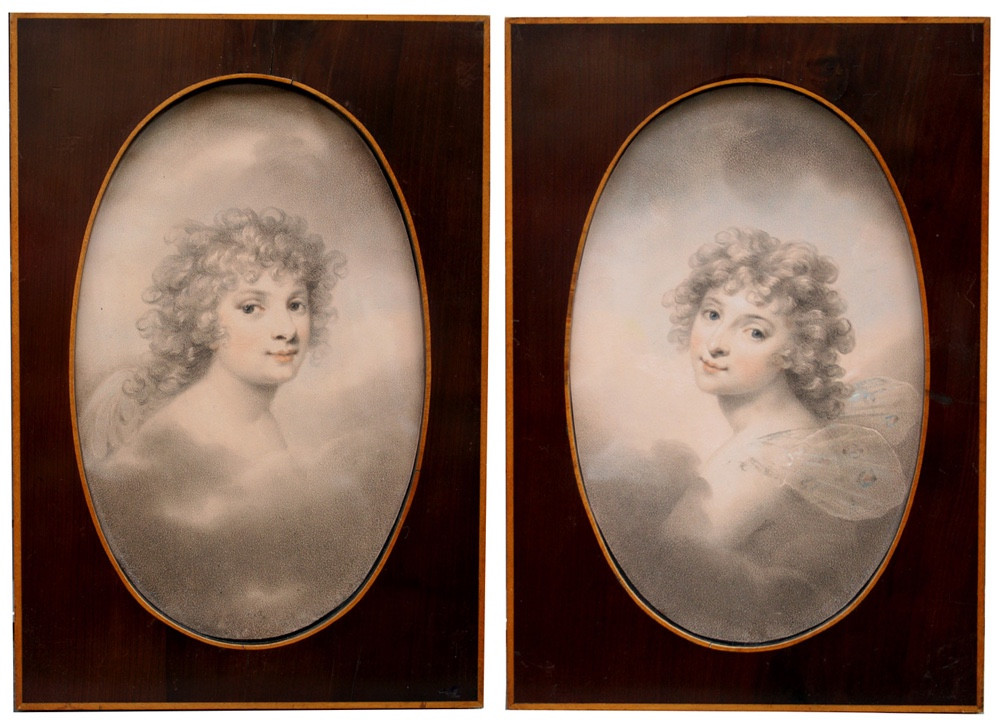A Pair Of Portraits Of Beauties Depicted As Elves By Josef Grassi (1755-1838) , Attr.to