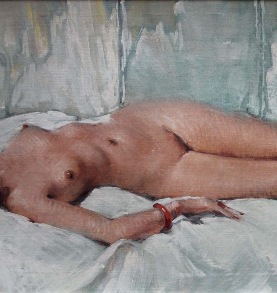Reclining Nude By Cesare Vilot (school Of Paris, Born In 1900)-photo-1
