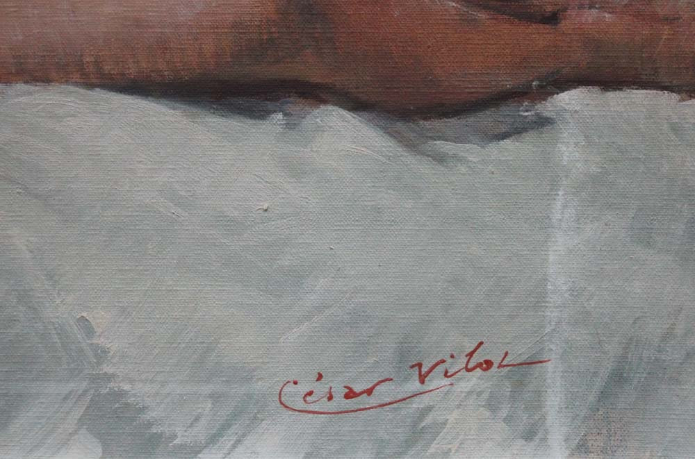 Reclining Nude By Cesare Vilot (school Of Paris, Born In 1900)-photo-4