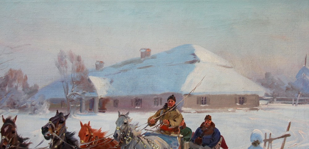 Sleigh Ride By Czeslaw Ignacy Wasilewski - Zygmuntowicz (polish, 1875 - 1947)-photo-2