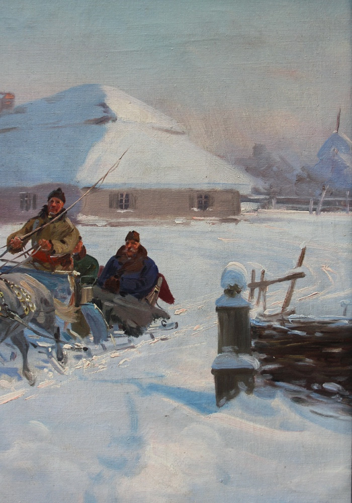 Sleigh Ride By Czeslaw Ignacy Wasilewski - Zygmuntowicz (polish, 1875 - 1947)-photo-3