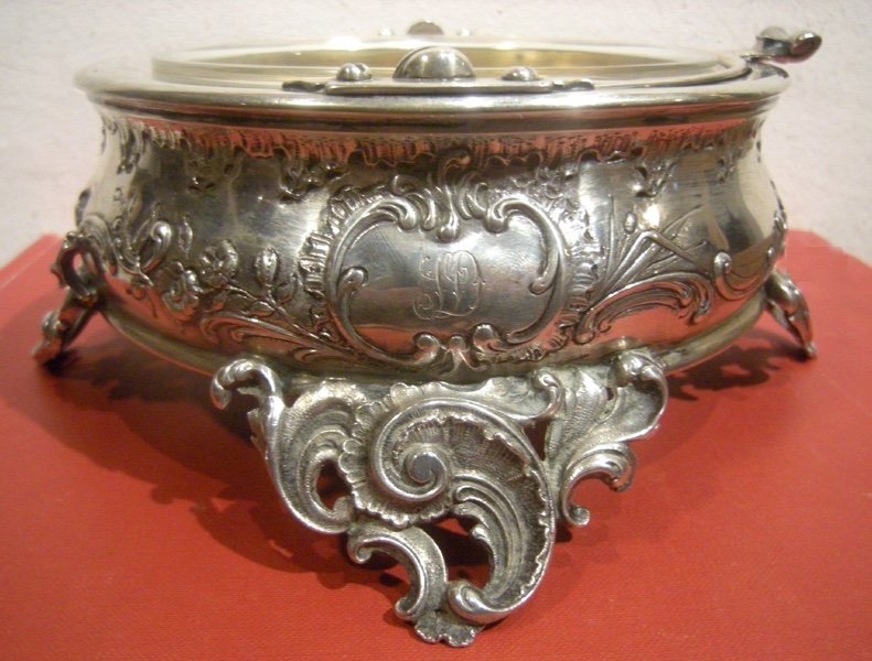 Récipient à Caviar, Argent, Poinçon Diana Head 1872-1922, Manufacture Viennoise Brother Frank-photo-4