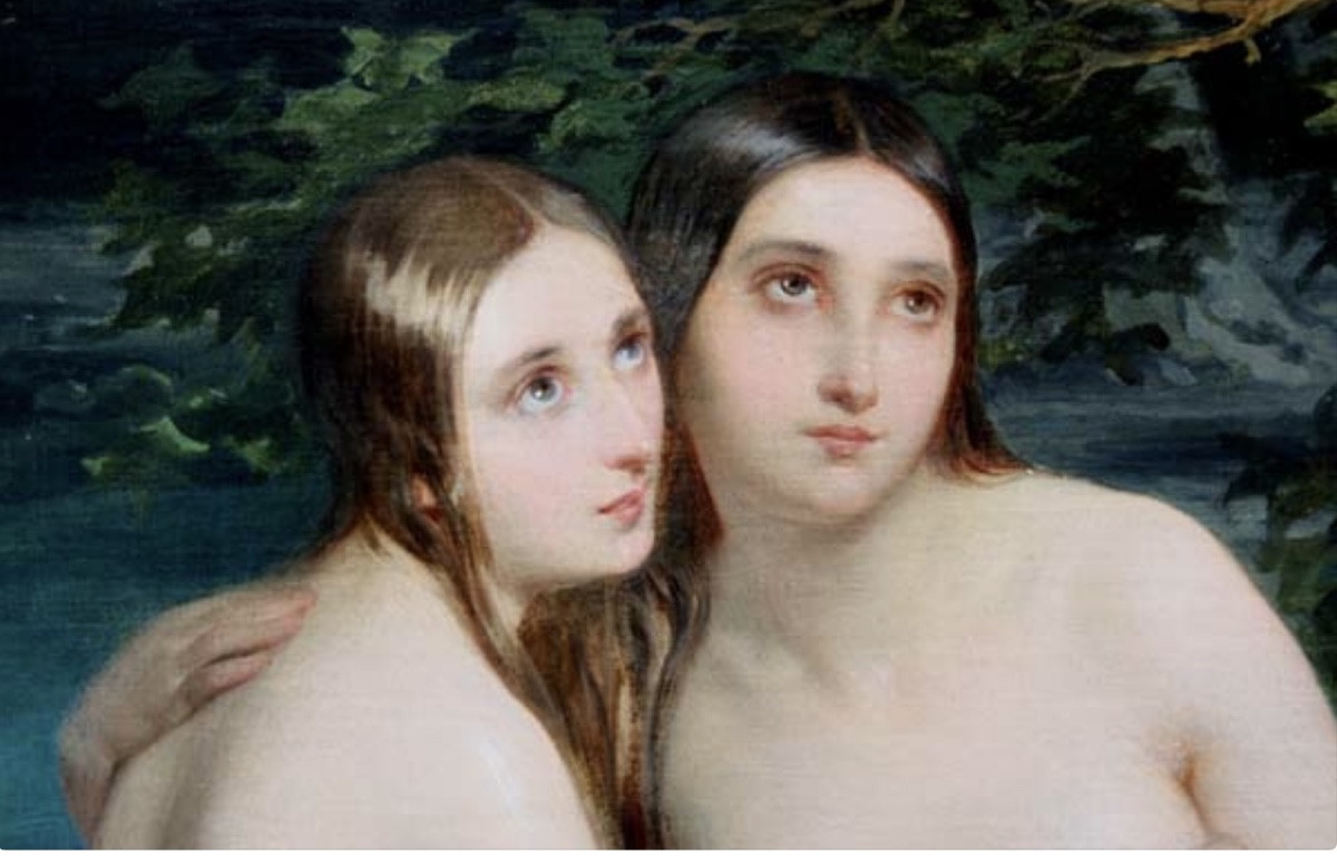 Baigneuses surprises par Mauro Conconi (Italien, 1815 - Milan - 1860)-photo-4
