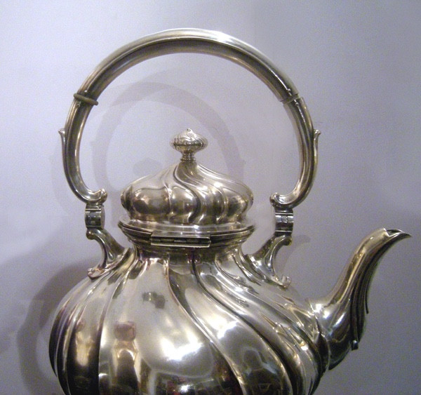 Silver Hot Water Boiler With Stove And Burner, German Silver, Late 19th Century-photo-4