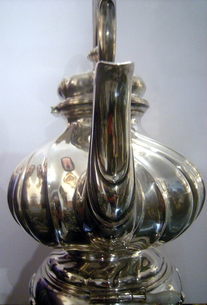 Silver Hot Water Boiler With Stove And Burner, German Silver, Late 19th Century-photo-3