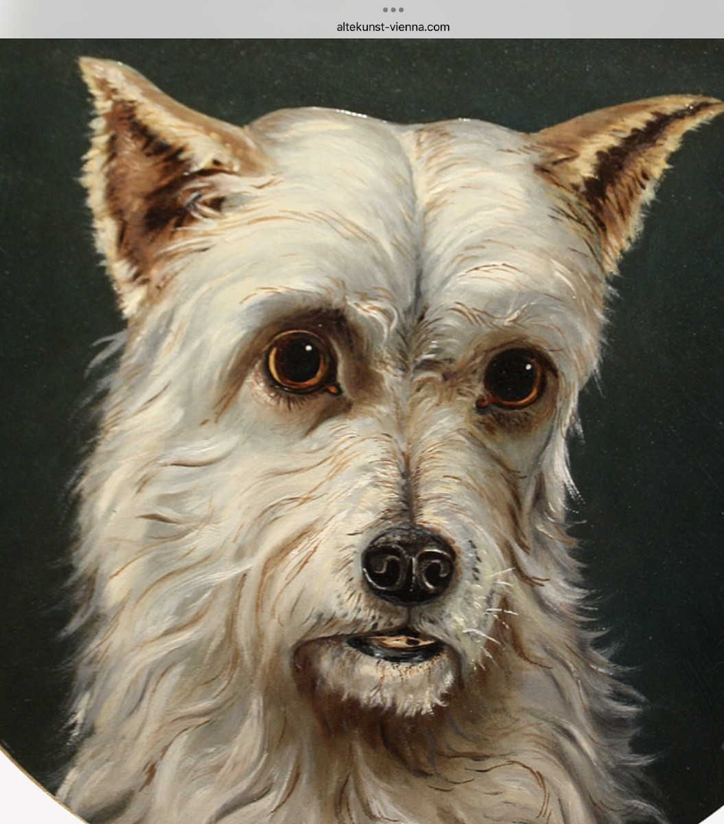 Portrait Of A West Highland White Terrier By Anton Wessely (austrian 1848 - 1908)-photo-4
