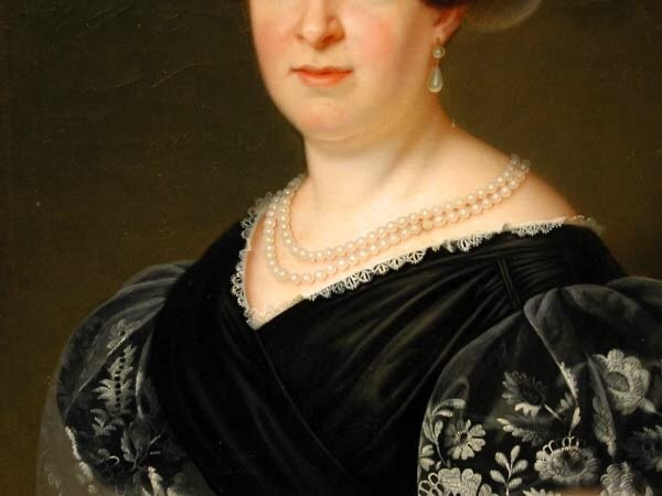 Franz Seraph Stirnbrand (1788 - 1882) Portrait Of A Noble Woman In A White Cap-photo-4