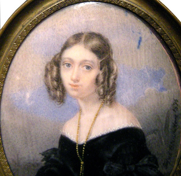 Portrait Of A Young Woman By Giosue Bianchi (1803-1875), Miniature On Ivory-photo-3