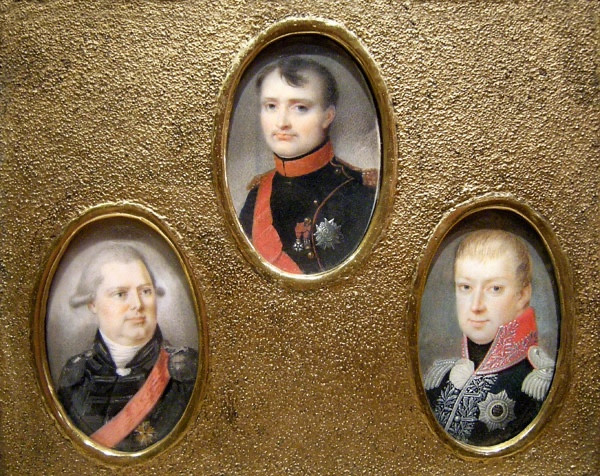 Jean Baptiste Isabey (1767 - 1855), Three Miniatures : Napoleon And His Allies -photo-2