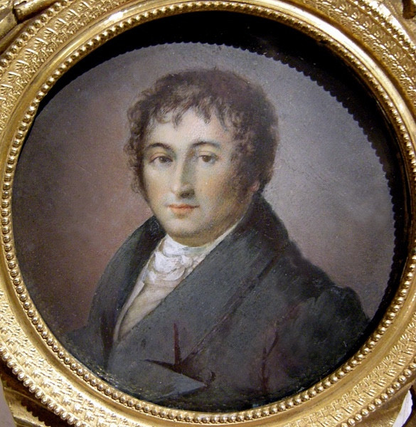 Miniature vers 1800 d'un homme dans un cadre en bronze doré d'une qualité exceptionnelle-photo-2