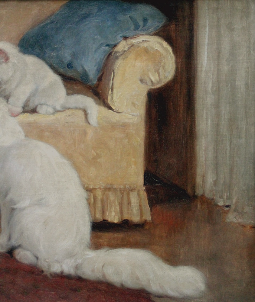 Chatte et ses deux chatons, offerts par Gabriella Rainer-Istvanffy (née en 1877)-photo-4