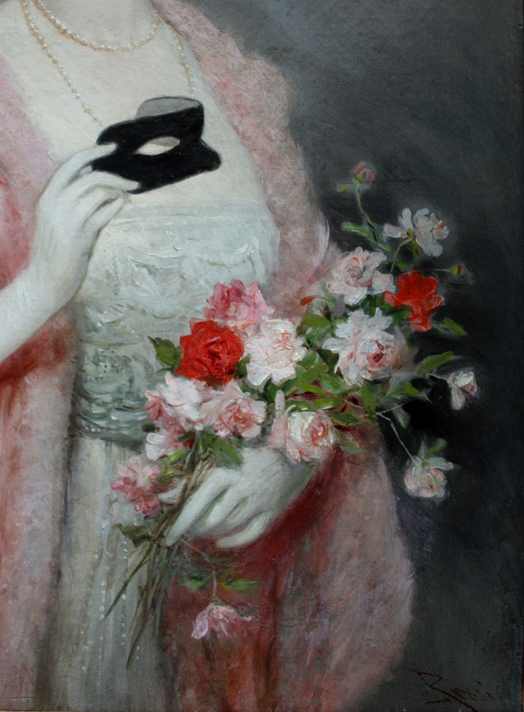 Lucius Rossi (1846 Rome - 1913 Paris)  Titre : Beauté au bal masqué-photo-3