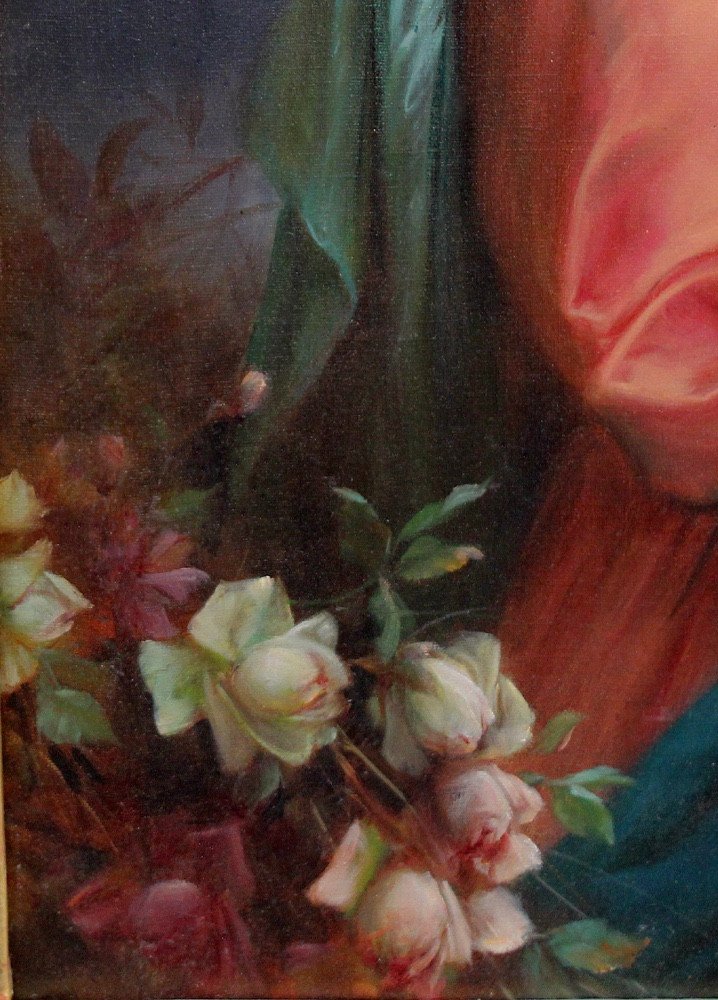 Hans Zatzka (Autrichien, 1859-1945)  Vierge à l'Enfant Jésus-photo-5