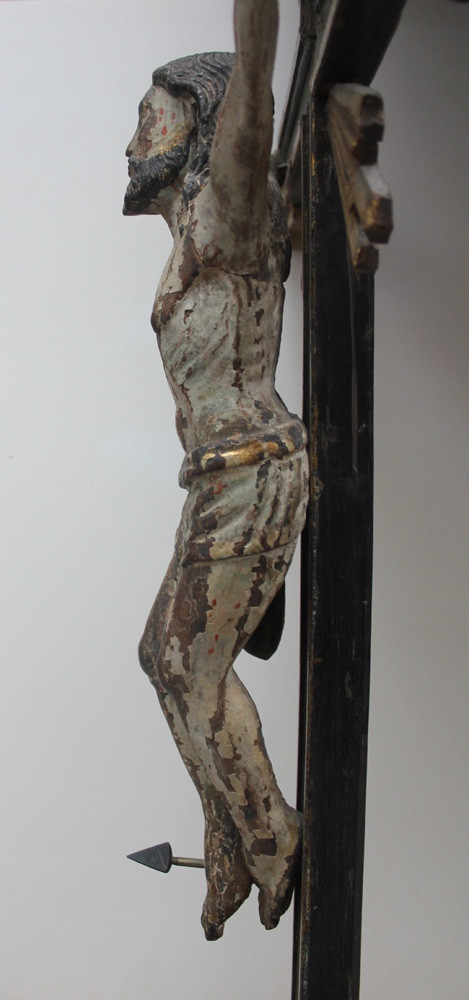 Baroque Wooden Crucifix, Spanish (?), 17th Century-photo-5